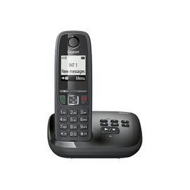 Gigaset AS405A - Téléphone sans fil - système de répondeur avec ID d'appelant - DECT\GAP - noir