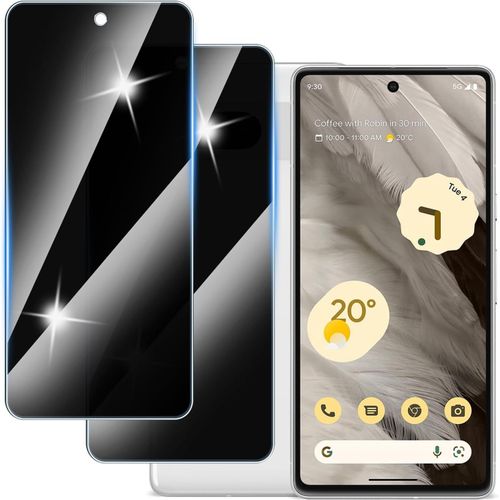 CAUC-[2 Pièces] Anti-Espion Verre Trempé pour Google Pixel 7, Confidentialité Protecteur d'Écran Verre,Anti Rayures, 9H Dureté,Sans Bulles