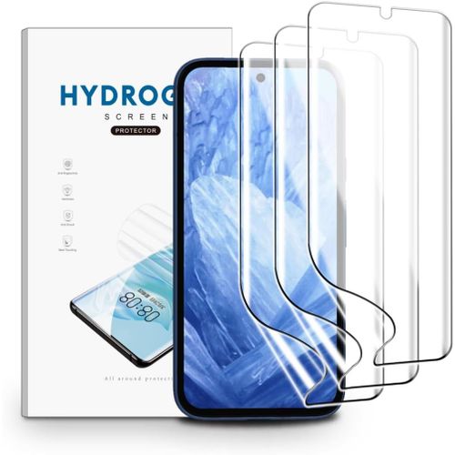 CAUC-Film Hydrogel pour Google Pixel 8a, 3 Pièces TPU Film Protection Écran HD Clair Doux Transparent Film de Protection d'écran