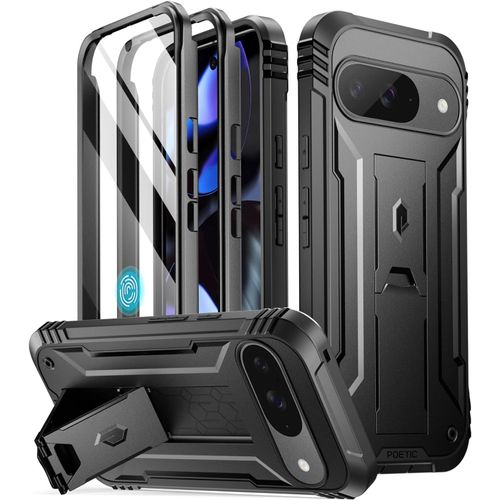 CAUC-Revolution Coque pour Google Pixel 9/9 Pro 5G, Protecteur d'écran intégré avec Identification d'empreintes digitales, Coque de Protection intégrale de qualité Militaire Robuste et résistante