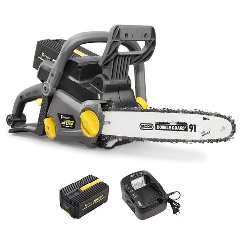 Tronçonneuse sans fil à batterie, 40 V, guide 14 pouces, GT ELEC + batterie 4 Ah + chargeur