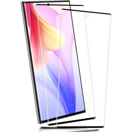 Aefj-2 Pièce Verre Trempé Pour Samsung Galaxy S23 Ultra Vitre Protection Film, Sans Bulle Dureté 9h Résistante Aux Rayures Protection Écran, 0,33mm Hd Ultra Haute Sensibilité Protection D'écran S23 U