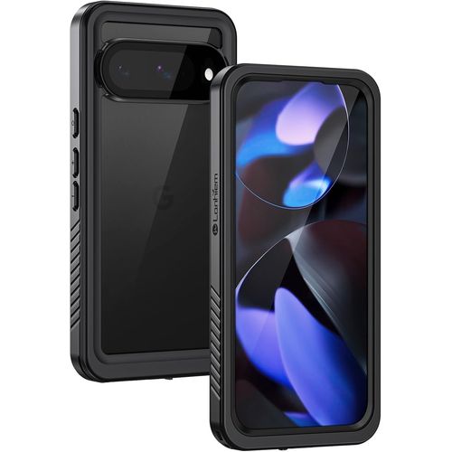 CAUC-Coque pour Google Pixel 9 Étanche - Antichoc Incassable 360 Intégrale [avec Protection Écran+Camera] IP68 Waterproof Militaire Chantier Antipoussière Pochette Étanche pour Pixel 9 - Noir