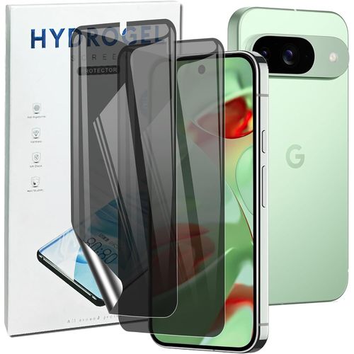 CAUC-Protection Écran Anti-Espion pour Google Pixel 10/10 Pro/9/Pixel 9 Pro, [2 Pièces] Privacy Flexible HD Hydrogel Film Protecteur, [Anti-Rayures] Protecteur D'écran