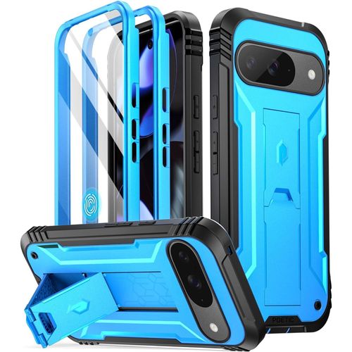 CAUC-Revolution Coque pour Google Pixel 9/9 Pro 5G 6,3"", protecteur d'écran intégré avec identification d'empreintes digitales, coque de protection intégrale robuste de qualité militaire avec