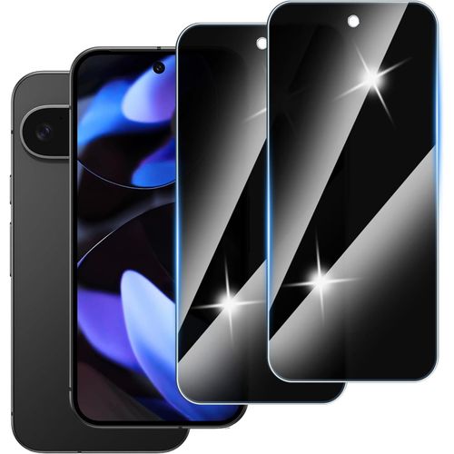 CAUC-[2 Pièces] Anti-Espion Verre Trempé pour Google Pixel 9, Confidentialité Protecteur d'Écran Verre,Anti Rayures, 9H Dureté,Sans Bulles