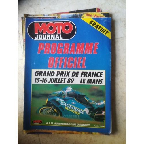 Programme Officiel Grand Prix De France 1989