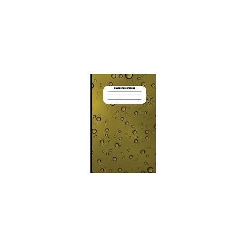 Composition Notebook: Water Droplets On Gold Surface (100 Pages, College Ruled)
