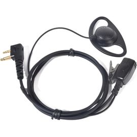 Walkie Talkie Earpiece D Shape Headset with PTT Mic Compatible with Midland 2 Pin for G6 G7 Pro G9 G12 M24 M48 M99 GXT250 GXT550 GXT650 Two Way Radio