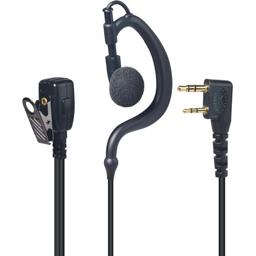 Walkie Talkie Earpiece G-Shape Headset with PTT Mic 2 Pin Connector Compatible with Kenwood UV-5R,UV-82,BF-888S Two Way Radios