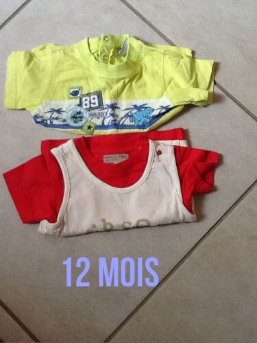 Lot De 2 Tee Shirt Manches Courtes 12 Mois