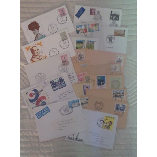 Lot De 20 Enveloppes Et Cartes 1er Jour Belgique / Angleterre / France / Italie