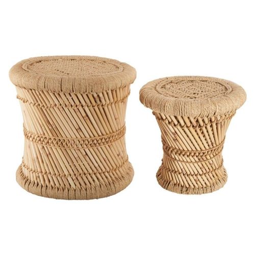 Lot De 2 Tables D'appoint "Nomade" 38cm Naturel