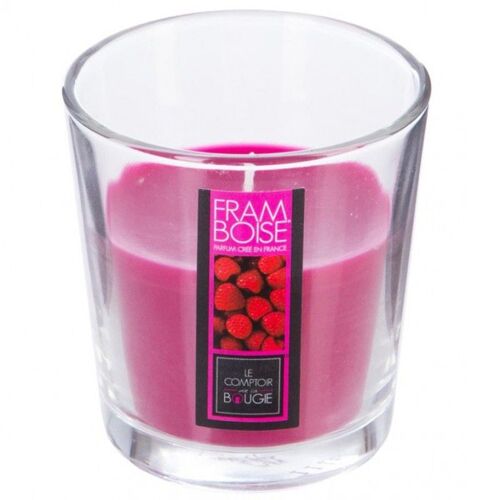 Bougie Parfumée en Verre "Nina" 90g Framboise
