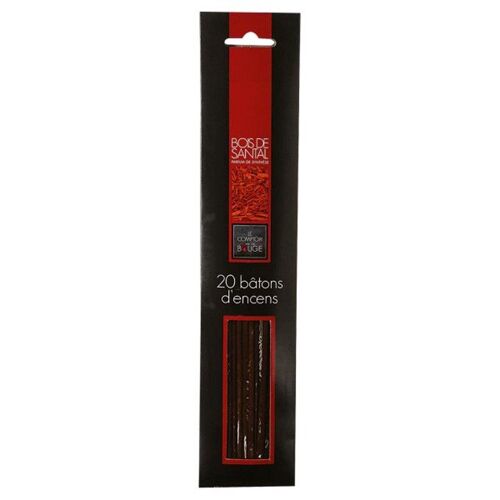 Lot de 20 Bâtons d'Encens 25cm Bois Santal