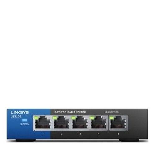 Linksys Business LGS105 - Commutateur - non géré - 5 x 10/100/1000 - Ordinateur de bureau - AC 100/230 V