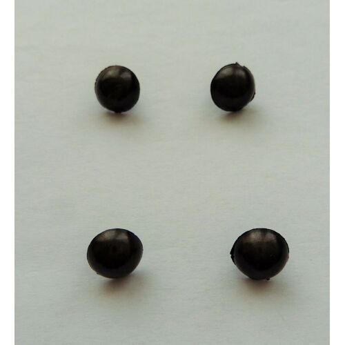 Lot De 4 Boutons Bronze Marron Irisé Demi Sphère Plastique Diamètre 1 Cm