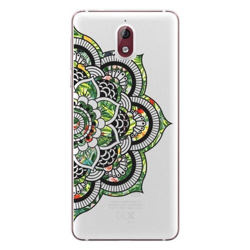 Coque Nokia 3.1 2018 Mandala vert jungle tropical transparente