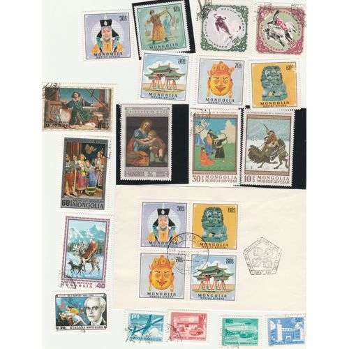 22 Timbres De Mongolie Emis Entre 1961 Et 1981