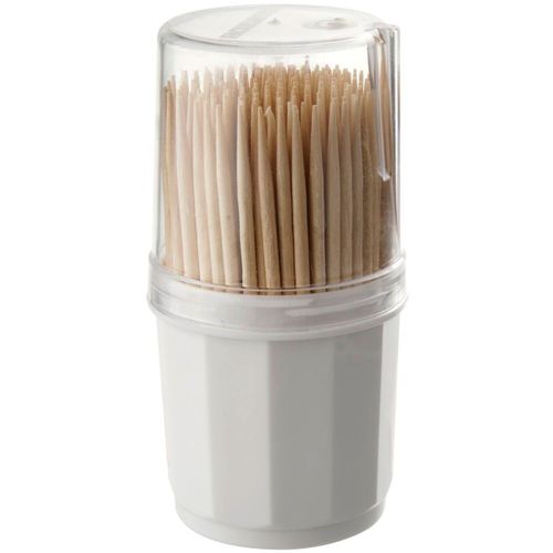 Fackelmann 57651 Lot De 190 Cure-Dents Dans Une Boîte Avec Couvercle, Cure-Dents En Bois, Cure-Dents, Pic Apéro, Bois, 6,5 Cm