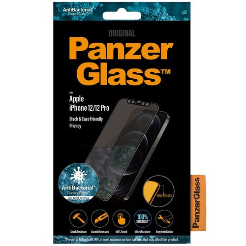 Panzerglass Protection D'ã©Cran Privacy En Verre Trempã© Case Friendly Anti-Bacterial Iphone 12 (Pro)