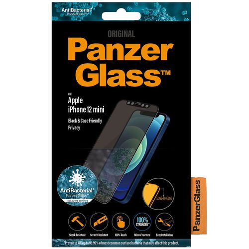 Panzerglass Protection D'ã©Cran Privacy En Verre Trempã© Case Friendly Anti-Bacterial Iphone 12 Mini