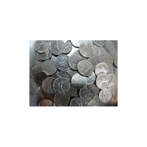 Lot De 25 Pieces De 50 Centimes 1/2 Franc - France