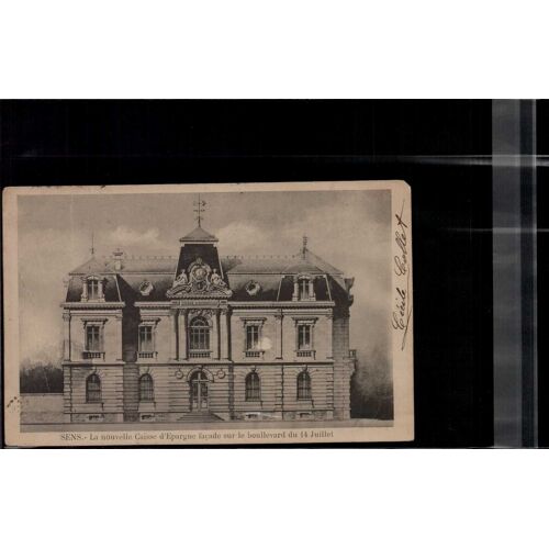 Carte Postale Sens La Nouvelle Caisse D Epargne Facade Sur La Boulevard Du 14 Juillet En L'état Sur Les Photos