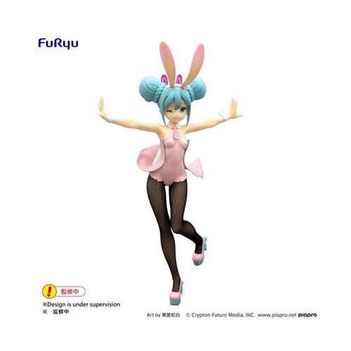 Hatsune Miku - Statuette Bicute Bunnies Wink Pearl Pink Color Ver. 30 Cm