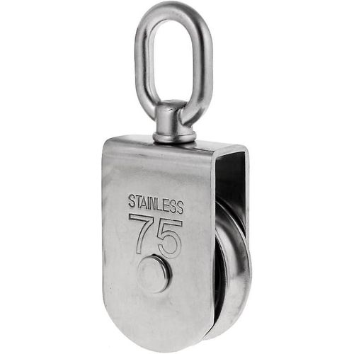 Réa simple à émerillon robuste en acier inoxydable M75