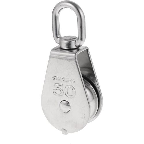 Réa simple à émerillon robuste en acier inoxydable M50