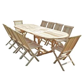 Salon De Jardin En Teck Henua 10 Chaises
