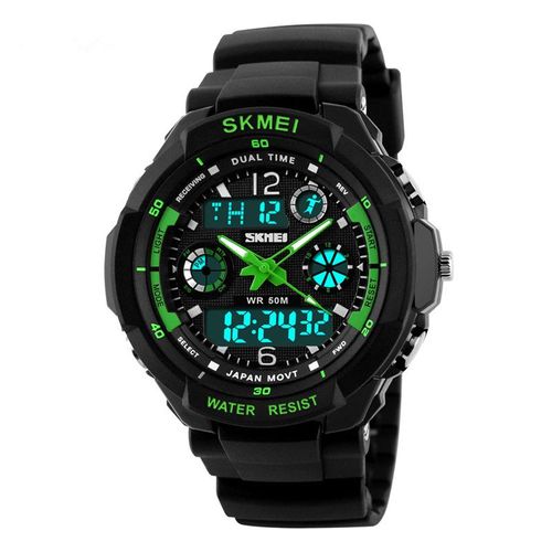 Digital Montres Pour Enfants Garçons - 50 M Étanche Sports De Plein Air Montre Analogique Avec Alarme/Minuteur/Double Fuseau Horaire/Lumière Led Pour Enfant