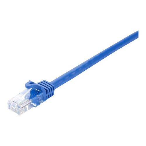 V7 - Cordon de raccordement - RJ-45 (M) pour RJ-45 (M) - 2 m - UTP - CAT 6 - moulé, sans crochet - bleu