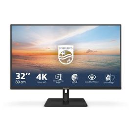 Philips 32E1N1800LA - 1000 Series - écran LED - 32" (31.5" visualisable) - 3840 x 2160 4K UHD (2160p) @ 60 Hz - VA - 300 cd/m² - 3500:1 - HDR10 - 4 ms - 2xHDMI, DisplayPort - haut-parleurs - noir
