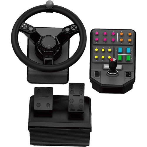 Saitek Ensemble Pour Engins Agricoles, Volant À 900 Degrés, +38 Boutons Assignables, Contrôleur Analogique Double, Stick De Contrôle, Usb , Pc/Mac - Noir