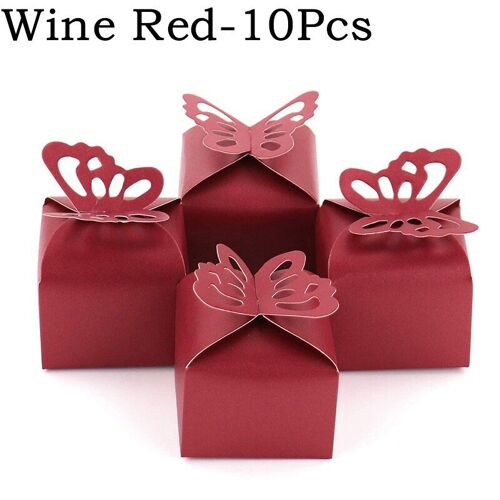 Boîte Dragées À Papillons Colorés, 10 Pièces, Boîte À Chocolat Pour Cadeaux Et Dragées, Boîte D'emballage, Boîtes Cadeaux De Mariage Pour Invités