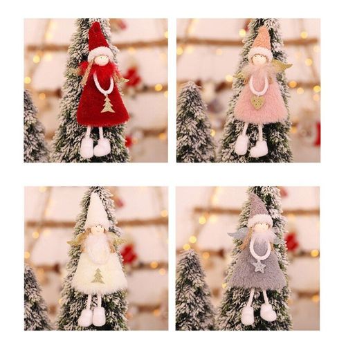 Poupée Ange En Peluche Mignonne Suspendue, 4 Pièces, Ornement D'arbre De Noël, Fête Du Nouvel An, Décoration De Maison, Cadeau Pour Enfants