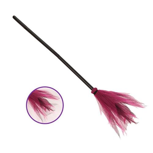 Baguette De Balai En Maille Volante Pour Halloween, Avec Manche En Plastique Détachable, Pour Carnaval, Fêtes À Thème, Accessoires De Cosplay