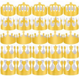Chapeau De Fête D'anniversaire, 25 Pièces, Cadeaux De Vacances, Carte D'or, Couronne De Prince, Couronne De Princesse, Pour Enfants Et Adultes