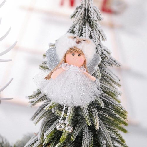 Poupée En Peluche Pendentif Ange De Noël, Décoration Suspendue Arbre De Noël, Ornements De Fête, Décoration Féerique Joyeux Noël