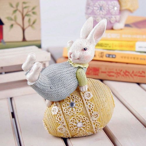 Lapin Mignon Pour Chambre À Coucher, Sculpture De Pâques, Pour Maison, Fête De Vacances, Décoration De Chambre D'enfants, Petits Ornements