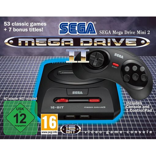 Console SEGA Mega Drive 2 - Restaurée, Avec Sonic, Câbles Et Manette