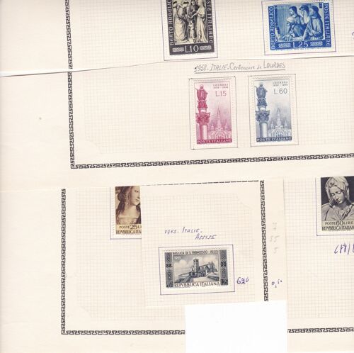 Lot De 24 Timbres Neufs * D'italie Annees 60