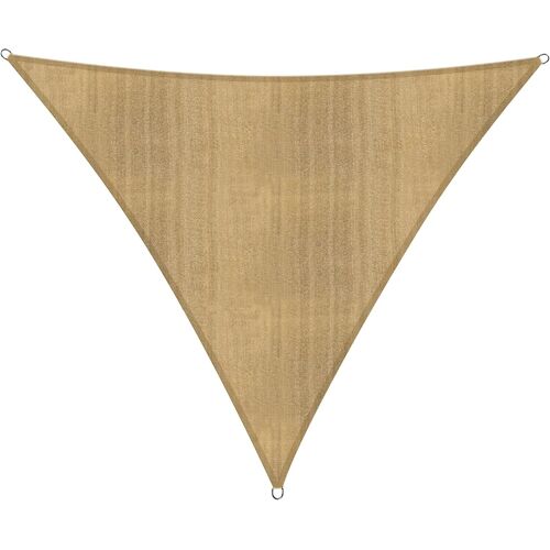 Ulteronixshop-Voile D'ombrage Triangulaire - 4 X 4 X 4 M - Protection Solaire Résistante Aux Intempéries - Avec Cordes De Fixation - Pour Terrasse, Jardin Et Balcon - Avec Protection Uv - Sable