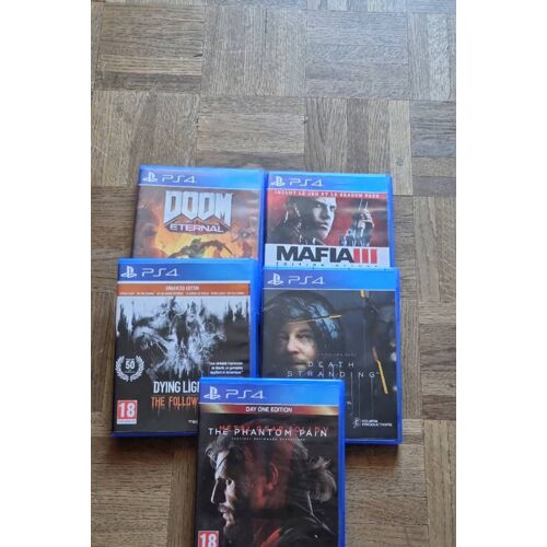Pack Ps4: Doom Eternal, Mafia 3 Édition De Luxe, Dring Light : Thé Following, Death Stranding Et Métal Gear Solid 5: Thé Panthom Pain