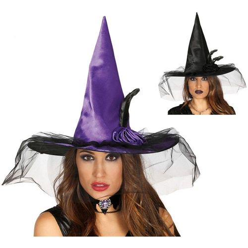 Chapeau De Sorcière Avec Fleur Plusieurs Coloris (Couleur Noir)