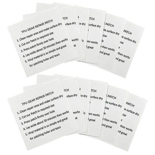 12 Pcs Tente Réparation Bande Kit Transparent