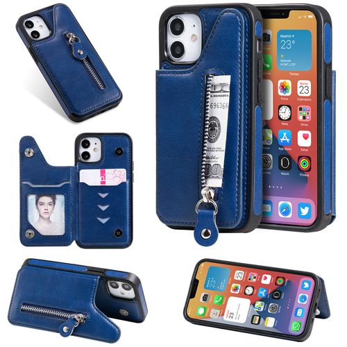 Coque Iphone 12 Mini,Etui Pour Iphone 12 Mini,Coque En Cuir Pour Iphone 12 Mini,Convient A Etui La Iphone 12 Mini,Bleu