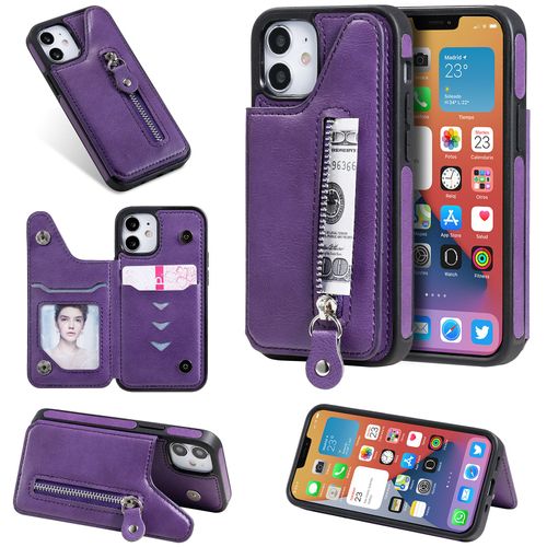 Coque Iphone 12 Mini,Etui Pour Iphone 12 Mini,Coque En Cuir Pour Iphone 12 Mini,Convient A Etui La Iphone 12 Mini,Violet
